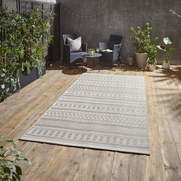 Coast 9421 Moroccan Durable Stain-Resistant Weatherproof Flatweave In-Outdoor Beige Rug-Think Rugs-Rug Love - The Most Loved Rug Store